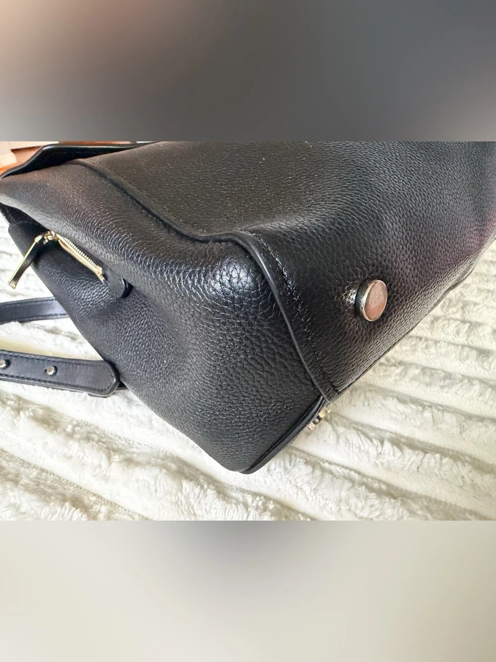 kate spade Black Pebbled Leather Backpack